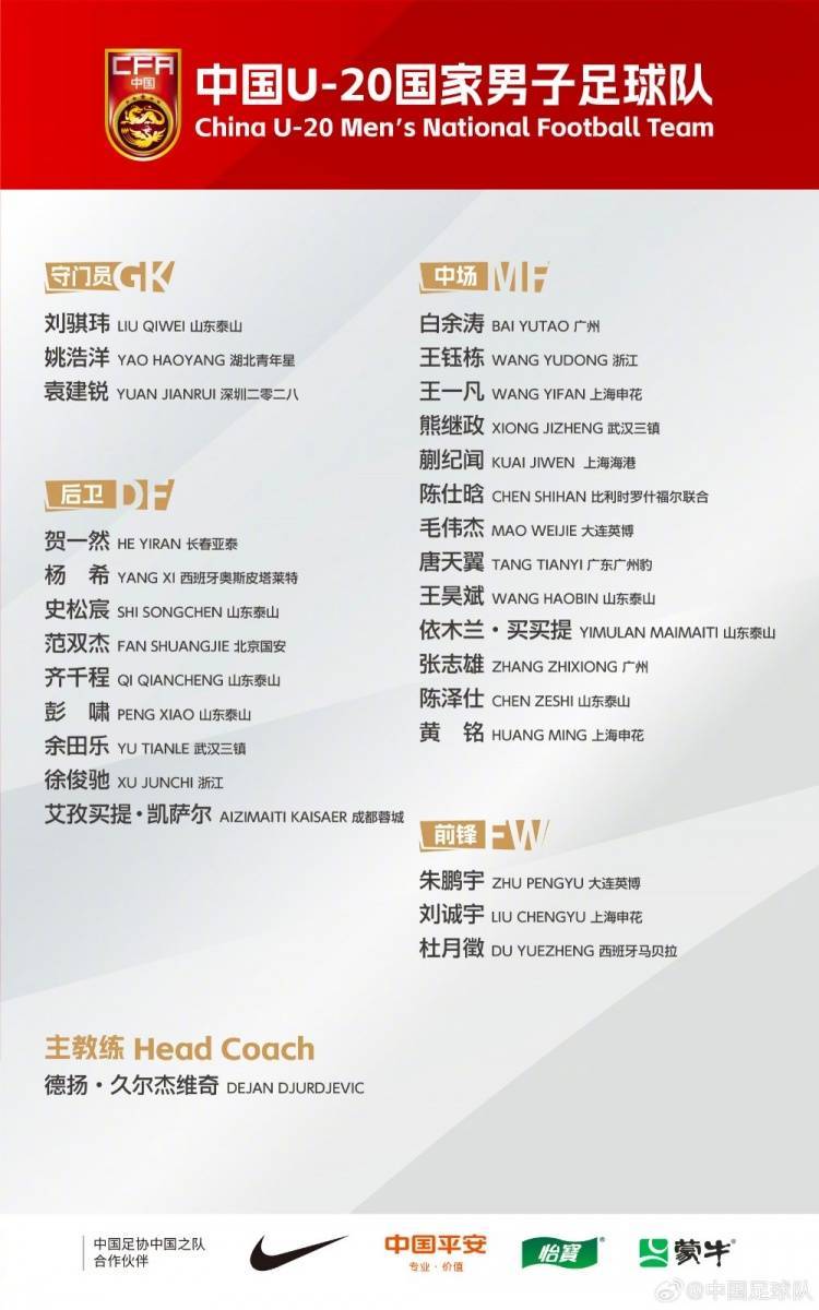 皇冠abcd类型盘_热身赛:U20国足1-1战平泰国U20皇冠abcd类型盘,陈仕晗远射建功